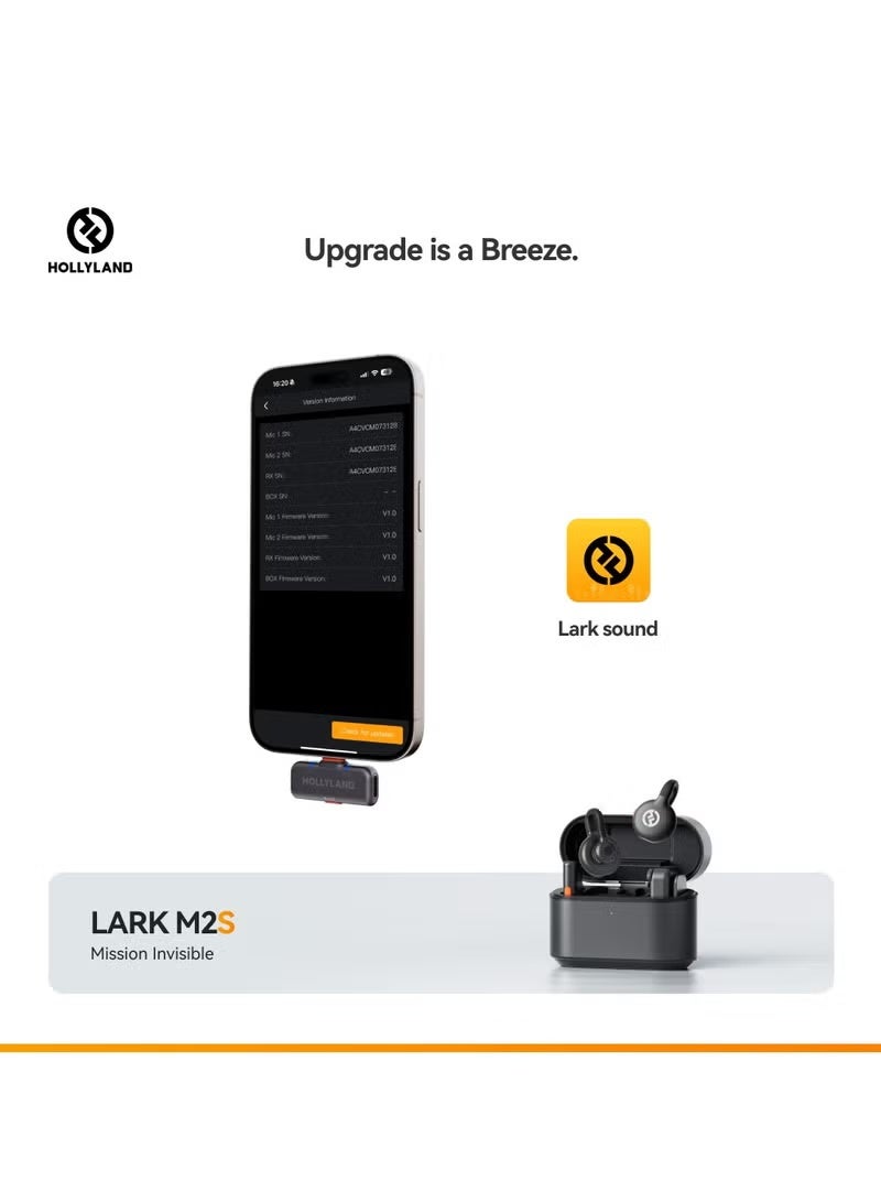 Hollyland Lark M2S USB-C Discreet Wireless Microphone, Clip-On Noise Reduction Mic with Plug & Play Receiver, Compact Audio Recording Solution for Vlogging, Streaming, Interviews & Video Creation - Image 4